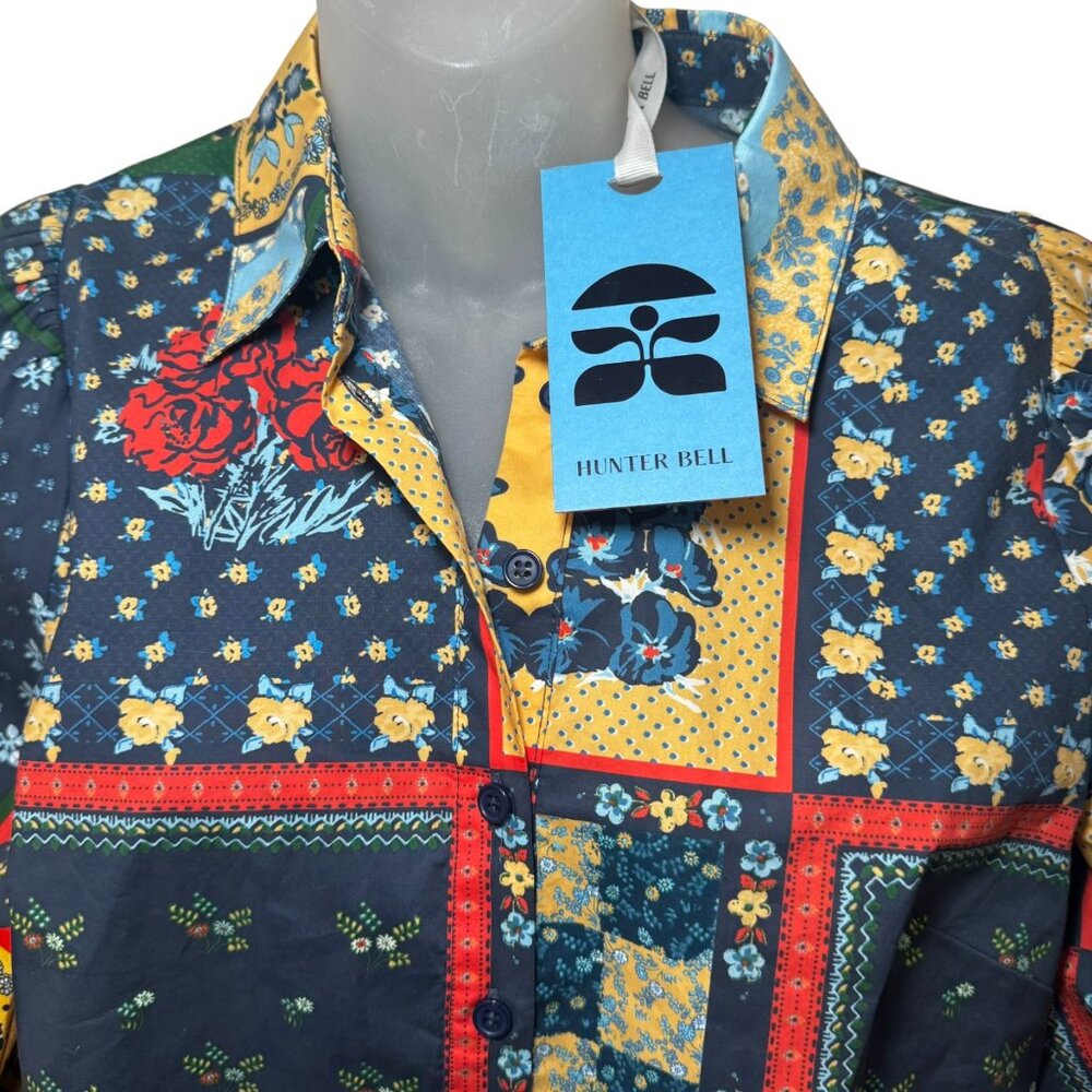 New $345 Hunter Bell Everett Patchwork Cotton Pop… - image 6